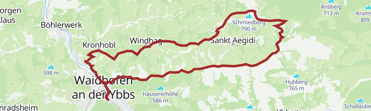 Route map: Schobersberg-Strecke